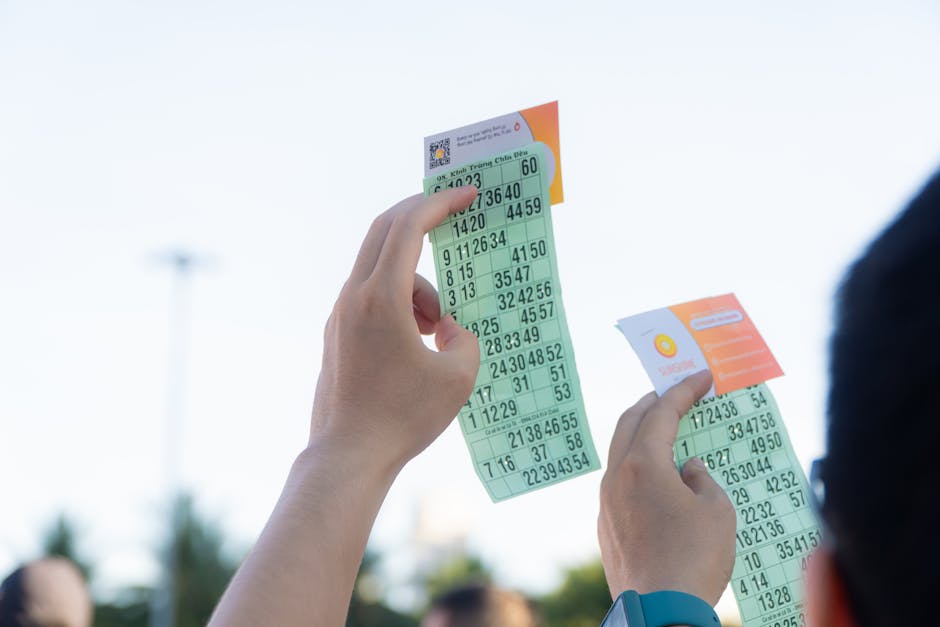 Exciting lotto event with participants